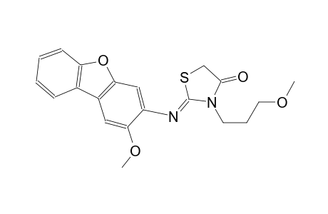 (2Z)-2-[(2-methoxydibenzo[b,d]furan-3-yl)imino]-3-(3-methoxypropyl)-1,3-thiazolidin-4-one