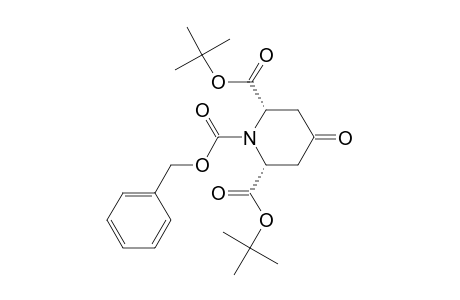 1,2,6-Piperidinetricarboxylic acid, 4-oxo-, 2,6-bis(1,1-dimethylethyl) 1-(phenylmethyl) ester, cis-