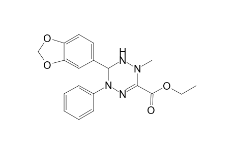 6-Benzo[1,3]dioxol-5-yl-2-methyl-5-phenyl-1,2,5,6-tetrahydro-[1,2,4,5]tetrazine-3-carboxylic acid ethyl ester