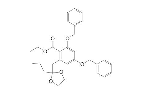 Benzoic acid, 2,4-bis(phenylmethoxy)-6-[(2-propyl-1,3-dioxolan-2-yl)methyl]-, ethyl ester