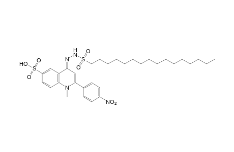 1,4-dihydro-1-methyl-2-(p-nitrophenyl)-4-oxo-6-quinolinesulfonic acid, (hexadecylsulfonyl)hydrazone
