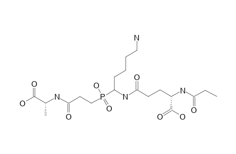 (2R)-2-(3-[[1-(4-CARBOXY-4-PROPIONYLAMINOBUTANOYLAMINO)-5-AMINOPENTYL-(HYDROXY)-PHOSPHONYL]-PROPIONYLAMINO]-PROPIONIC-ACID