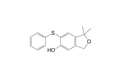 1,1-Dimethyl-5-hydroxy-6-(phenylthio)-1,3-dihydroisobenzofuran