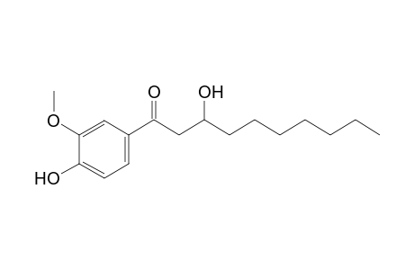 3-hydroxy-1-(4-hydroxy-3- methoxyphenyl)decanone