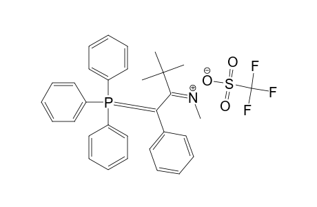 3,3-DIMETHYL-2-METHYLIMINO-1-PHENYLBUT-1-ENYL-(TRIPHENYL)-PHOSPHONIUMTRIFLUOROMETHANESULFONATE