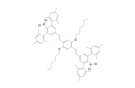 (E),(E)-1,4-BIS-[4-(DICHLOROPHOSPHINO)-3,5-DIMESITYLSTYRYL]-2,5-DI-N-HEXYLOXY-BENZENE