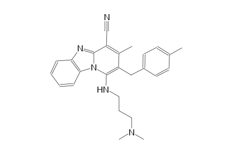 1-{[3-(dimethylamino)propyl]amino}-3-methyl-2-(4-methylbenzyl)pyrido[1,2-a]benzimidazole-4-carbonitrile