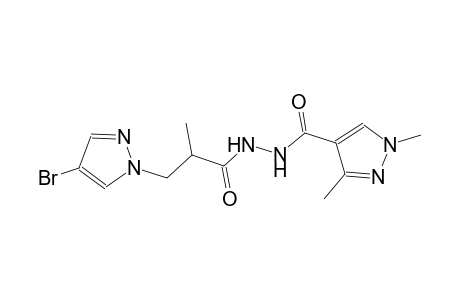 N'-[3-(4-bromo-1H-pyrazol-1-yl)-2-methylpropanoyl]-1,3-dimethyl-1H-pyrazole-4-carbohydrazide