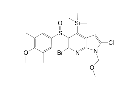 6-Bromo-2-chloro-5-((4-methoxy-3,5-dimethylphenyl)sulfinyl)-1-(methoxymethyl)-4-(trimethylsilyl)-1H-pyrrolo[2,3-b]pyridine