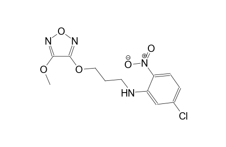 5-Chloranyl-N-[3-[(4-methoxy-1,2,5-oxadiazol-3-yl)oxy]propyl]-2-nitro-aniline