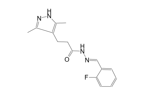 1H-pyrazole-4-propanoic acid, 3,5-dimethyl-, 2-[(E)-(2-fluorophenyl)methylidene]hydrazide