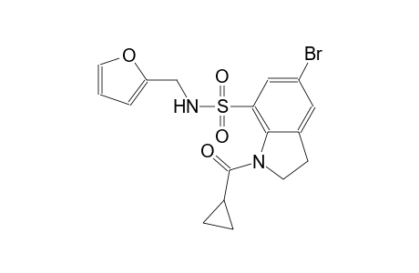 1H-indole-7-sulfonamide, 5-bromo-1-(cyclopropylcarbonyl)-N-(2-furanylmethyl)-2,3-dihydro-