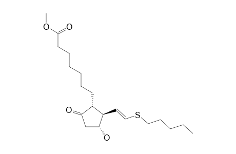 TRANS-2-(6'-METHOXYCARBONYLHEXYL)-3-(E-3''-THIA-1''-OCTENYL)-4-HYDROXY-CYCLOPENTANONE;(+/-)-15-THIA-DEOXY-PGE1-METHYLESTER