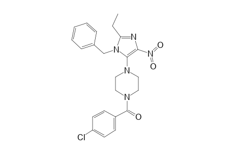 [4-(1-BENZYL-2-ETHYL-4-NITRO-1H-IMIDAZOL-5-YL)-PIPERAZIN-1-YL]-(4-CHLOROPHENYL)-KETONE