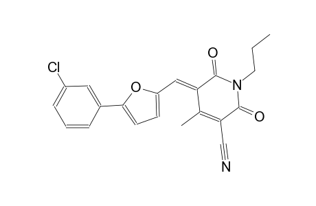 3-pyridinecarbonitrile, 5-[[5-(3-chlorophenyl)-2-furanyl]methylene]-1,2,5,6-tetrahydro-4-methyl-2,6-dioxo-1-propyl-, (5E)-