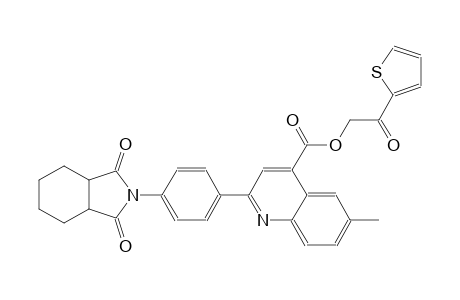 2-oxo-2-(2-thienyl)ethyl 2-[4-(1,3-dioxooctahydro-2H-isoindol-2-yl)phenyl]-6-methyl-4-quinolinecarboxylate