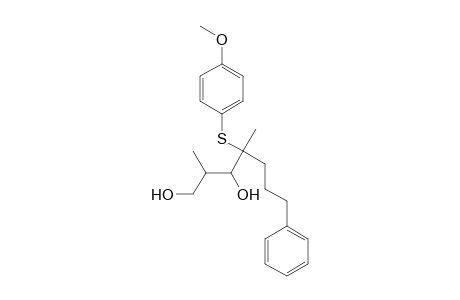 (2RS,3RS,4SR)-4-(4-Methoxyphenylsulfanyl)-2,4-dimethyl-7-phenylheptane-1,3-diol