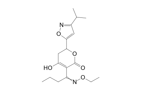 2H-Pyran-2-one, 3-[1-(ethoxyimino)butyl]-5,6-dihydro-4-hydroxy-6-[3-(1-methylethyl)-5-isoxazolyl]-