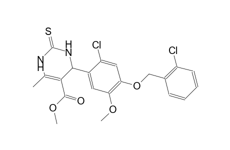 methyl 4-{2-chloro-4-[(2-chlorobenzyl)oxy]-5-methoxyphenyl}-6-methyl-2-thioxo-1,2,3,4-tetrahydro-5-pyrimidinecarboxylate