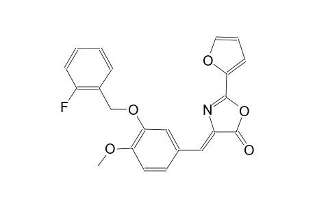 (4Z)-4-{3-[(2-fluorobenzyl)oxy]-4-methoxybenzylidene}-2-(2-furyl)-1,3-oxazol-5(4H)-one