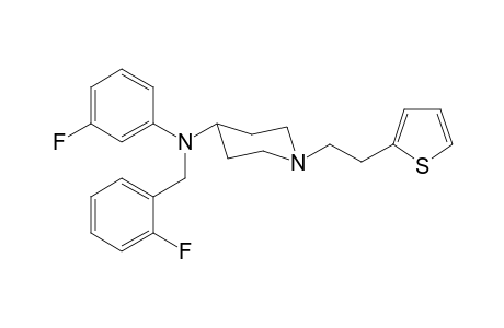 N-(2-Fluorobenzyl)-N-(3-Fluorophenyl)-1-[2-(thiophen-2-yl)ethyl]piperidin-4-amine