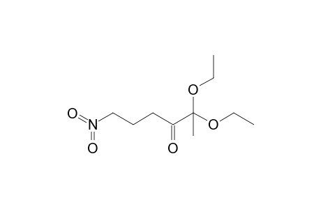 2,2-Diethoxy-6-nitrohexan-3-one