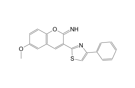 6-methoxy-3-(4-phenyl-1,3-thiazol-2-yl)-2H-chromen-2-imine