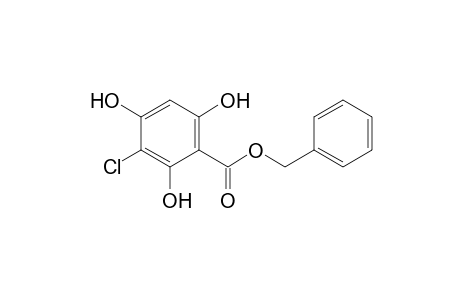 Benzoic acid, 3-chloro-2,4,6-trihydroxy-, phenylmethyl ester