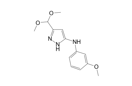 3(5)-[Bis(methoxy)methyl]-5(3)-(3-methoxy)anilinopyrazole
