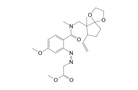 2-{5-Methoxy-2-[N-methyl-(6-methyl-7-vinyl-1,4-dioxaspiro[4.4]nonan-6-ylmethylaminocarbonyl]phenyl}-2-diazaacetic acid methyl ester