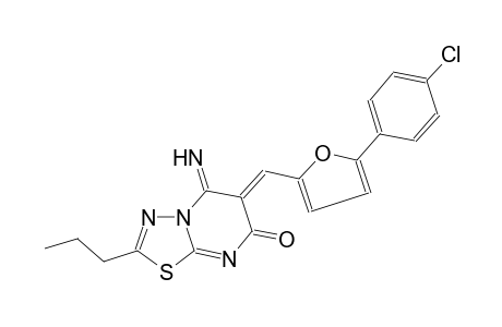 7H-[1,3,4]thiadiazolo[3,2-a]pyrimidin-7-one, 6-[[5-(4-chlorophenyl)-2-furanyl]methylene]-5,6-dihydro-5-imino-2-propyl-, (6Z)-