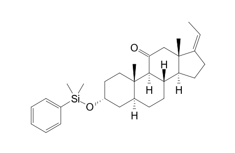 3.alpha.-[(Dimethylphenylsilyl)oxy]-17-(Z)-ethylidene-5.alpha.-androstan-11-one