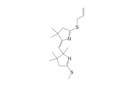 2,3,3-Trimethyl-5-methylthio-2-[5-allylthio-3,3-dimethyl-3,4(2H)-dihydro-2-pyrrolylidenemethyl]-3,4(2H)-dihydropyrrole