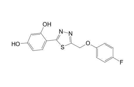 2-(2',4'-Dihydroxyphenyl)-5-[(p-fluorophenoxy)methyl]-1,3,4-thiadiazole