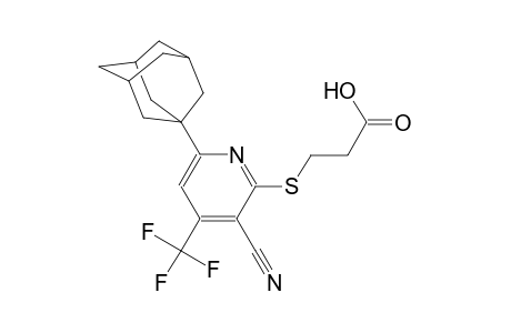 3-{[6-(1-adamantyl)-3-cyano-4-(trifluoromethyl)-2-pyridinyl]sulfanyl}propanoic acid