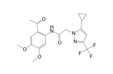 N-(2-acetyl-4,5-dimethoxyphenyl)-2-[5-cyclopropyl-3-(trifluoromethyl)-1H-pyrazol-1-yl]acetamide