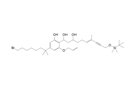 1-[2-Allyloxy-4-(8-bromo-2-methyloct-2-yl)-6-hydroxyphenyl]-10-tert-butyldimethylsilyloxy-1,3-dihydroxy-7-methyldeca-6-en-8-yne
