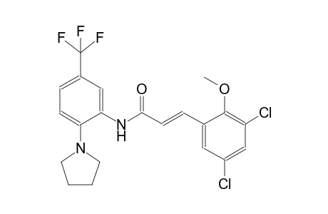 (2E)-3-(3,5-dichloro-2-methoxyphenyl)-N-[2-(1-pyrrolidinyl)-5-(trifluoromethyl)phenyl]-2-propenamide
