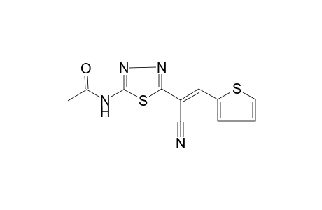 Propenenitrile, 2-[(5-acetylamino)-1,3,4-thiadiazol-2-yl]-3-(2-thienyl)-