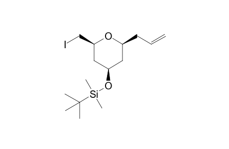 (((2S,4R,6S)-2-allyl-6-(iodomethyl)tetrahydro-2H-pyran-4-yl)oxy)(tert-butyl)-dimethylsilane