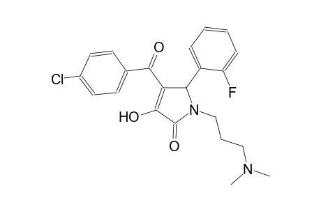4-(4-chlorobenzoyl)-1-[3-(dimethylamino)propyl]-5-(2-fluorophenyl)-3-hydroxy-1,5-dihydro-2H-pyrrol-2-one