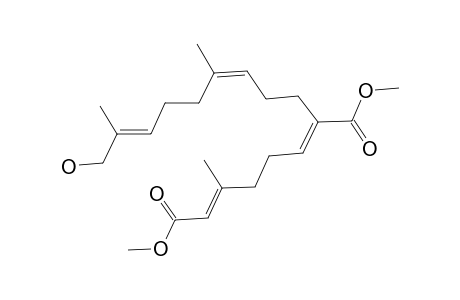 Dimethyl(2E,6Z)-2-[(3'Z,7'E)-9'-hydroxy-4',8'-dimethylnona-3',7'-dienyl]-6-methylocta-2,6-dienedioate