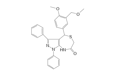 4-(4-Methoxy-3-methoxymethyl-phenyl)-1,3-diphenyl-4,8-dihydro-1H-pyrazolo[3,4-e][1,4]thiazepin-7-one