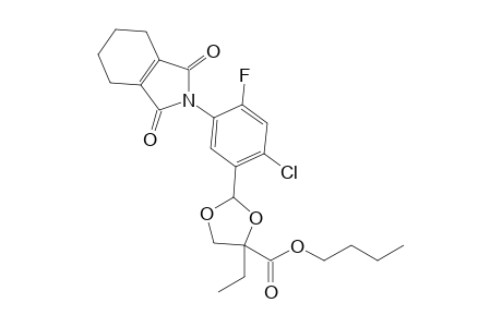 1,3-Dioxolane-4-carboxylic acid, 2-[2-chloro-4-fluoro-5-(1,3,4,5,6,7-hexahydro-1,3-dioxo-2H-isoindol-2-yl)phenyl]-4-ethyl-, butyl ester