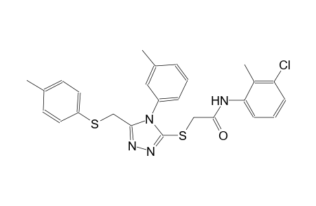 N-(3-chloro-2-methylphenyl)-2-[(4-(3-methylphenyl)-5-{[(4-methylphenyl)sulfanyl]methyl}-4H-1,2,4-triazol-3-yl)sulfanyl]acetamide