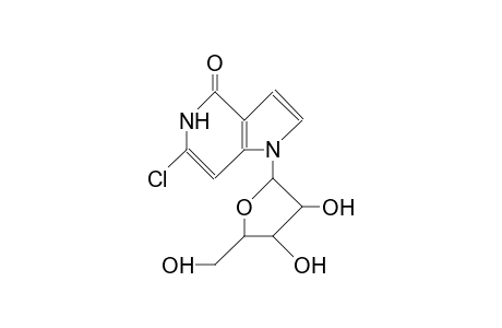 1-(B-D-Arabinofuranosyl)-6-chloro-4-oxo-4,5-dihydro-1H-pyrrolo(3,2-C)pyridine