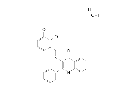 2-PHENYL-3-[N-(2,3-DIHYDROXYBENZYLIDENAMINO)]-4(1H)-QUINOLINONE.H2O