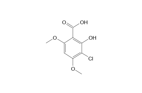 3-CHLORO-4,6-DIMETHOXYSALICYLIC ACID