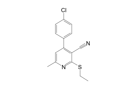 4-(p-CHLOROPHENYL)-2-(ETHYLTHIO)-6-METHYLNICOTINONITRILE