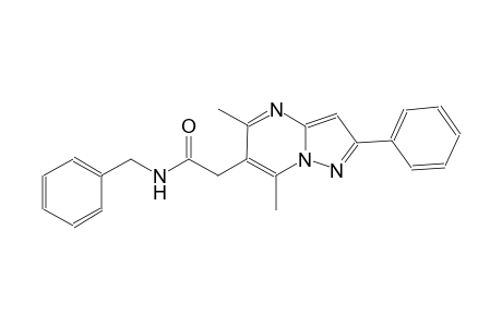 pyrazolo[1,5-a]pyrimidine-6-acetamide, 5,7-dimethyl-2-phenyl-N-(phenylmethyl)-